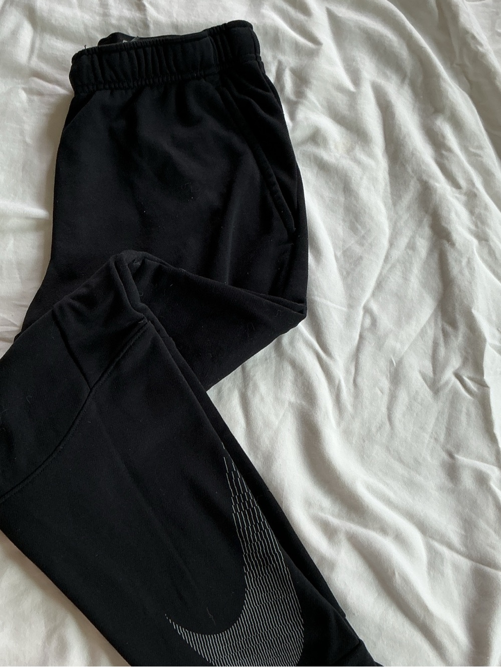 Nike Black Joggers with Reflective Swoosh